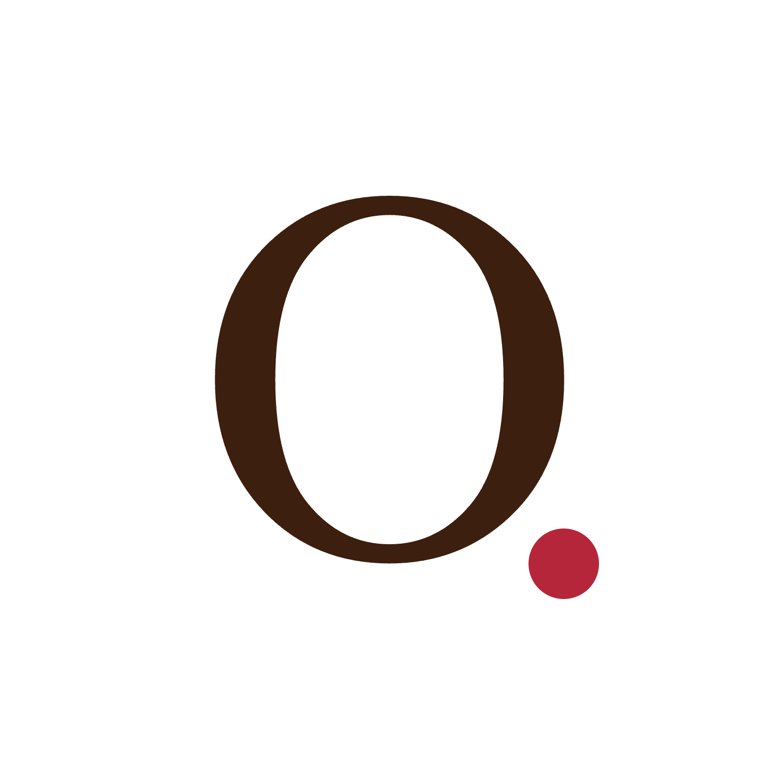 Monogram with crimson dot
