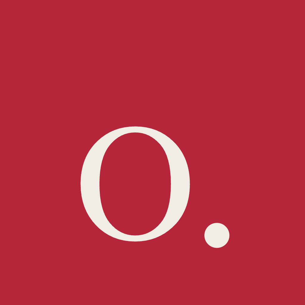 Monogram on crimson